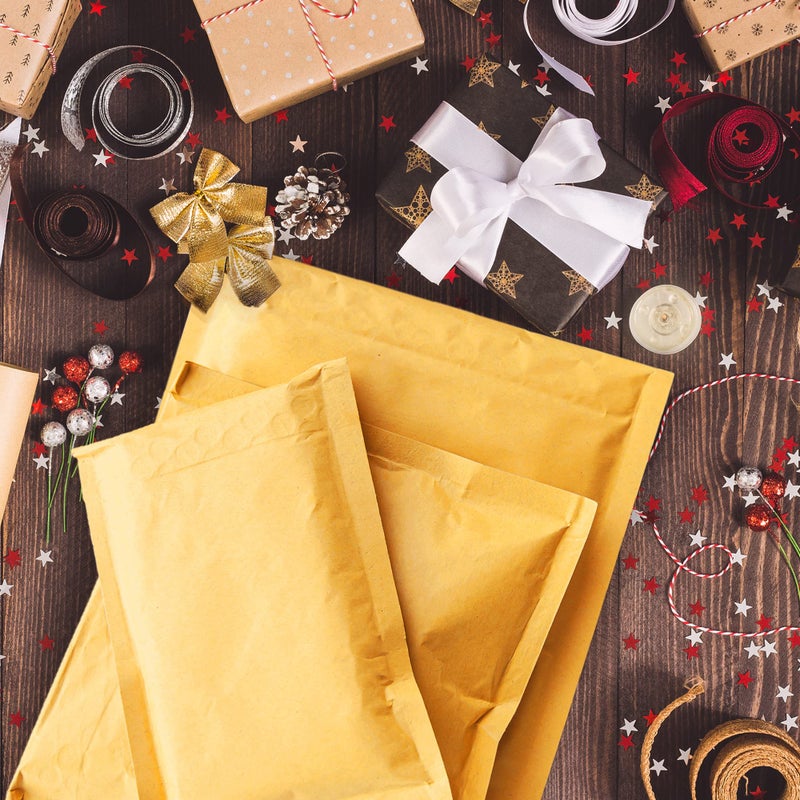 Yens Kraft Bubble Mailers 8.5x12 25 Pack Self Seal Adhesive Shipping Bags, Cushioning Padded Envelopes for Shipping, Mailing, Packaging Useable Space 8.5x11 - Image 5